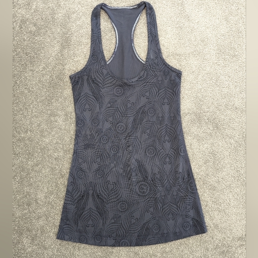 LULULEMON Cool Racer Back Racerback CRB - Gray Peacock Lace - Size XS
